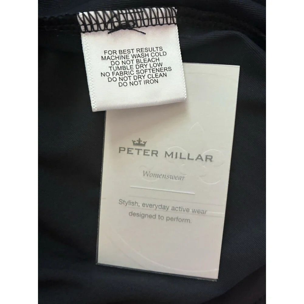 Peter Millar NWT Women’s Black Polo Size Small UPF 50+